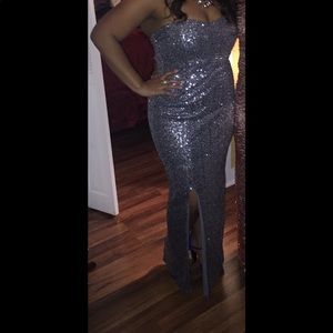 BooHoo Sequin Maxi Gown